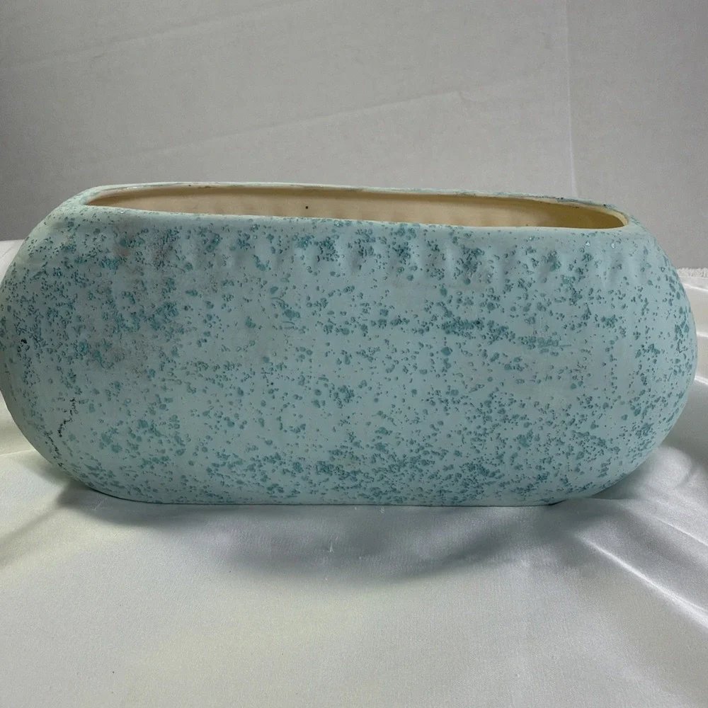 VTG Mid Century  Pottery Rectangle Pink Stones Trough Planter Southwestern‎